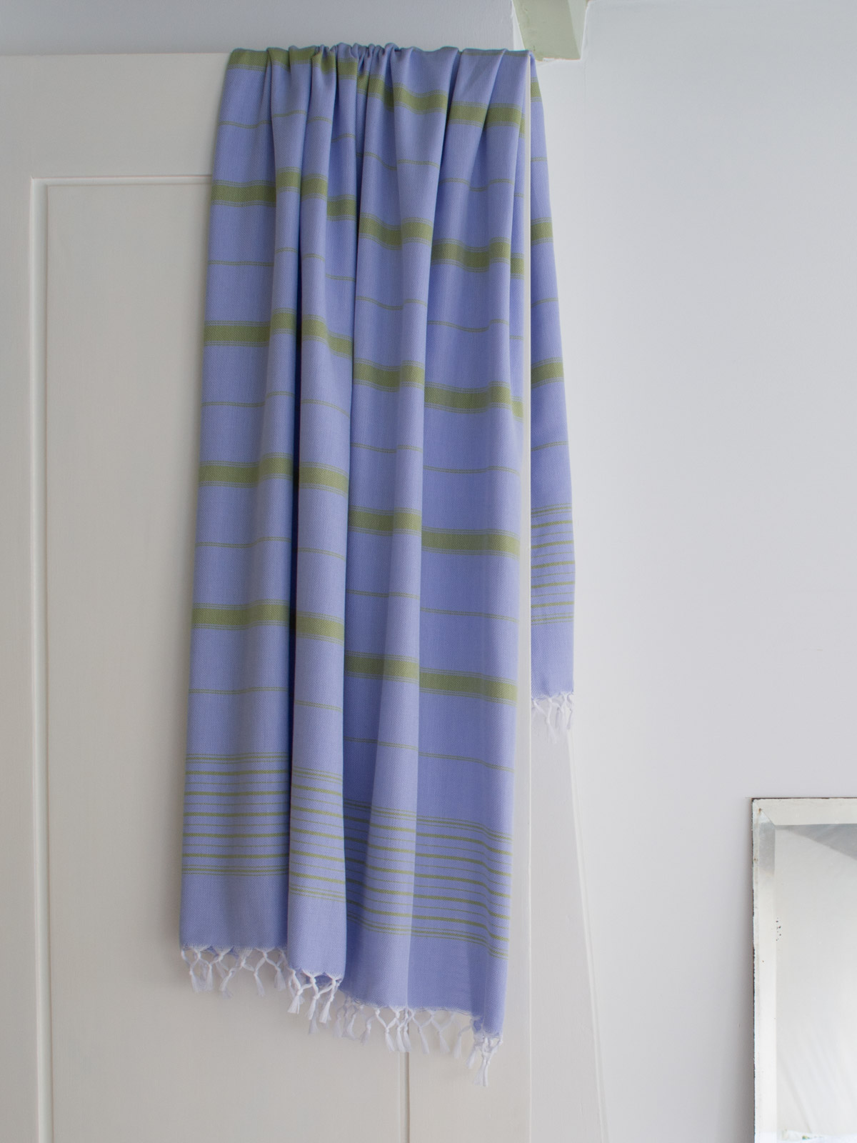 hammam towel lavender/moss green 170x100cm